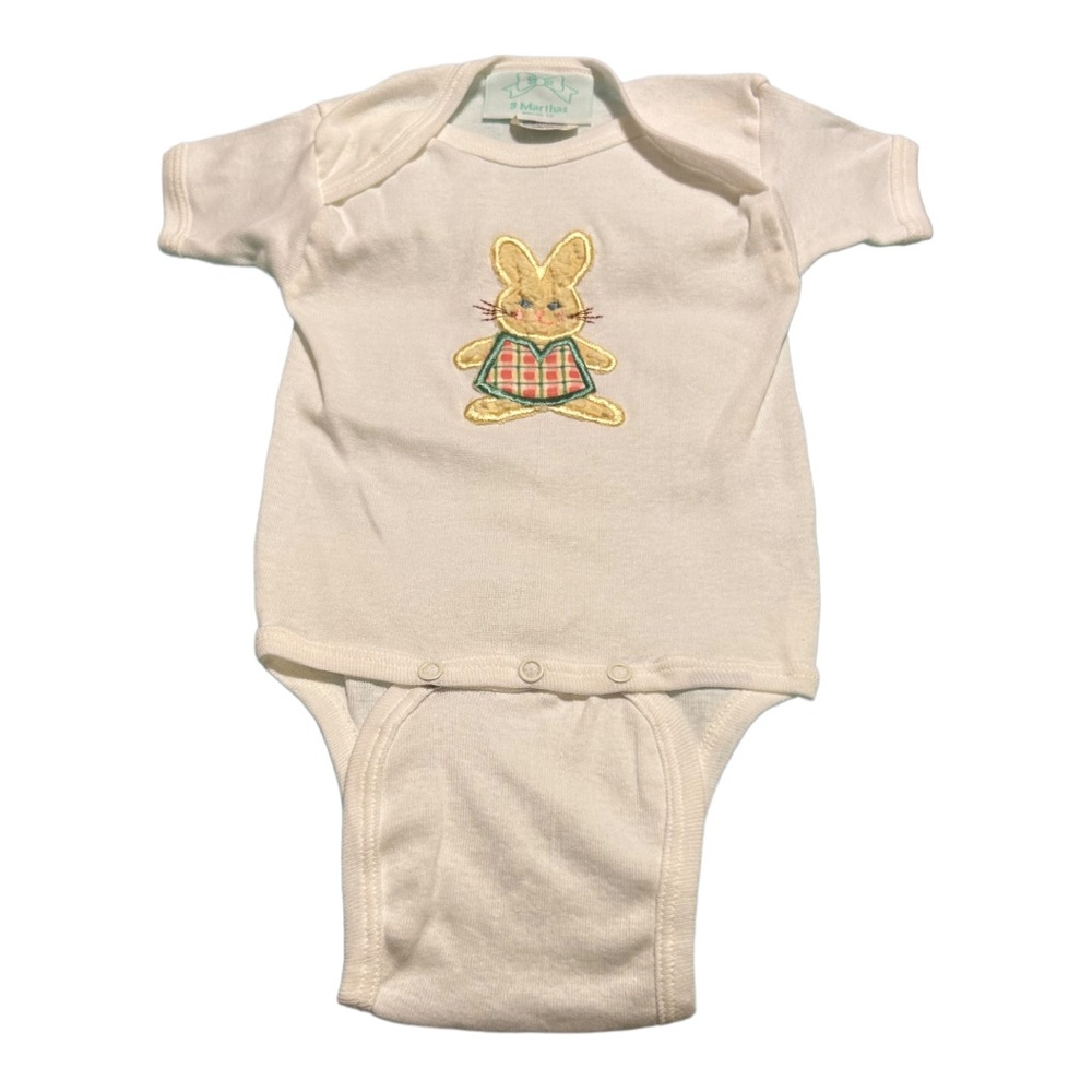 3 Martha’s boutique embroidered onesie bodysuit size S 13-19 lbs 6 Mos
